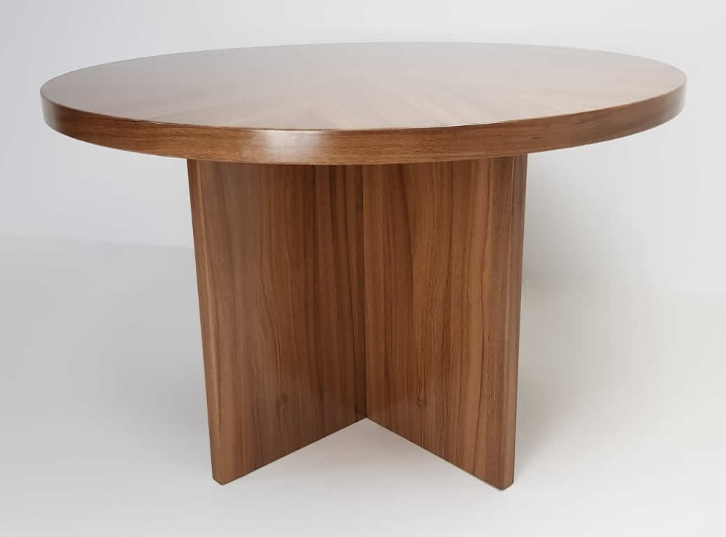 Executive Round Meeting Table in Light Oak - B02